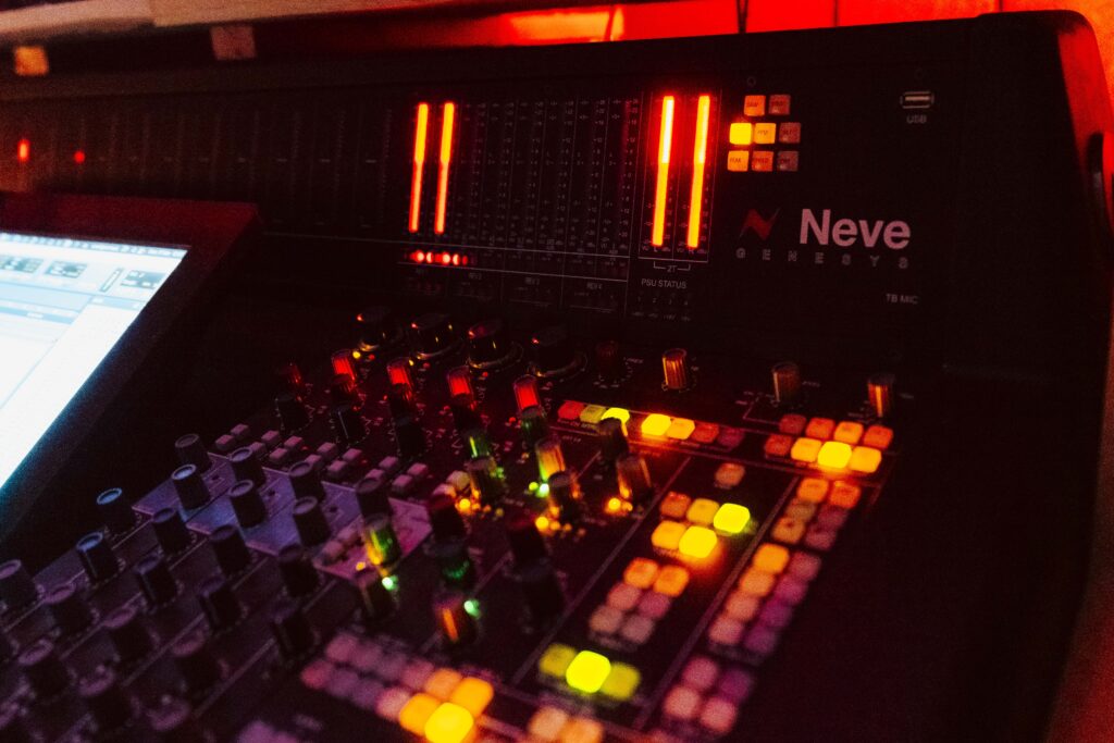 Professional studio team working in audio production studio Cape Town